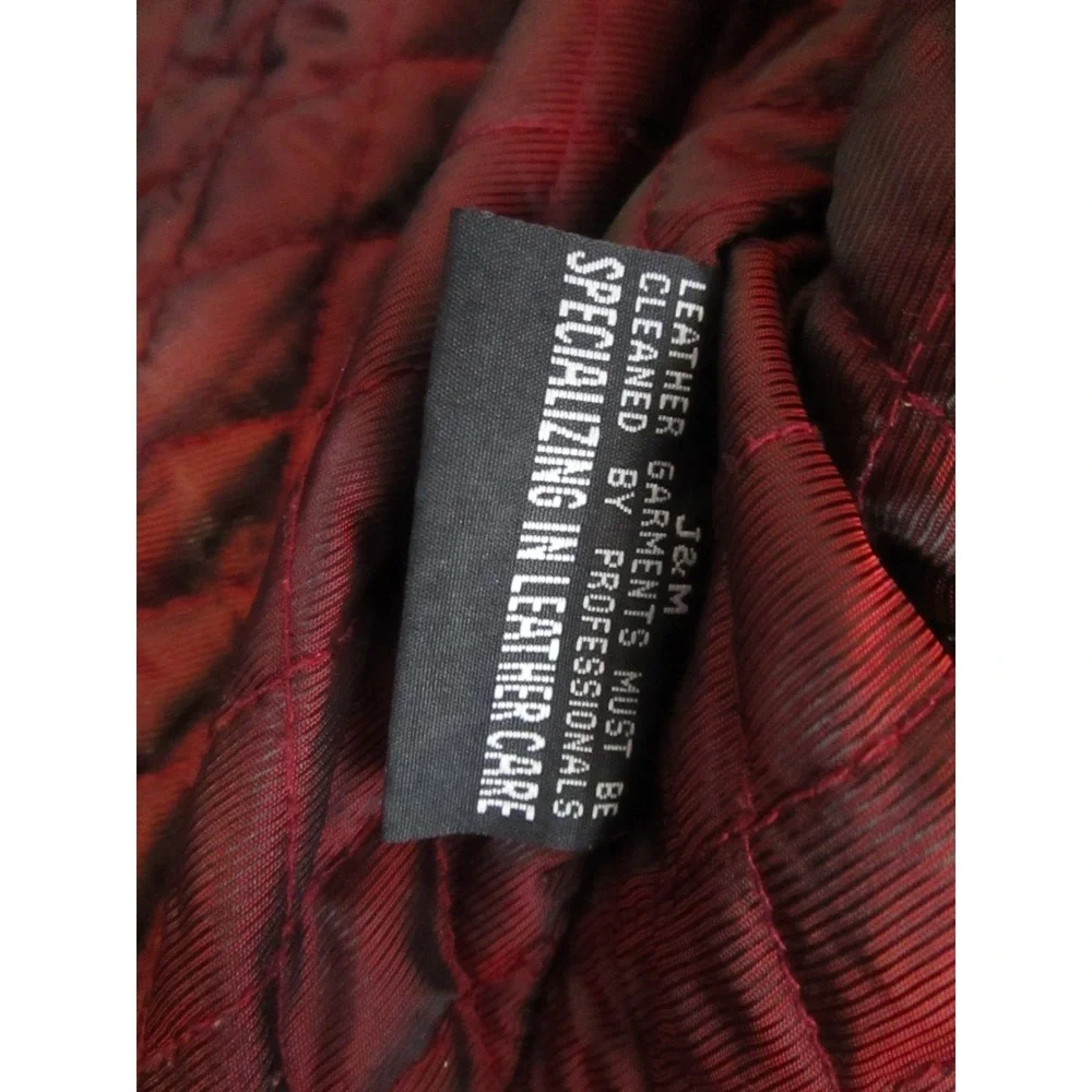 Flying Bikes Oakwood Leather Motorcycle Jacket Womens Large Black Quilted Belted